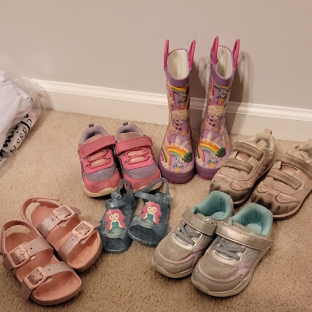 Pink and Purple Kids Rain Boots